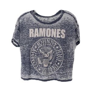 Ramones T-Shirt Burnout Material Bravado Size Small Gray Short Sleeve Band Tee